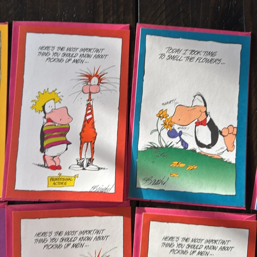 14 vintage 1993 Opus n' bill American Greetings cards.